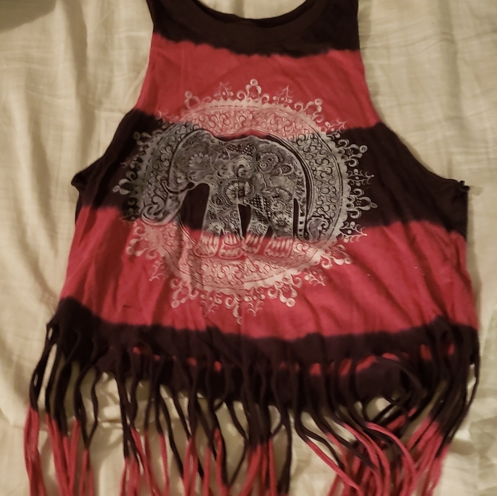 Elephant tie dye crop top